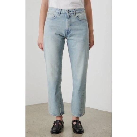 Totême Jeans High‎ Rise Barrel Leg 100% Cotton Denim Size 27 Women's Blue - Picture 1 of 9